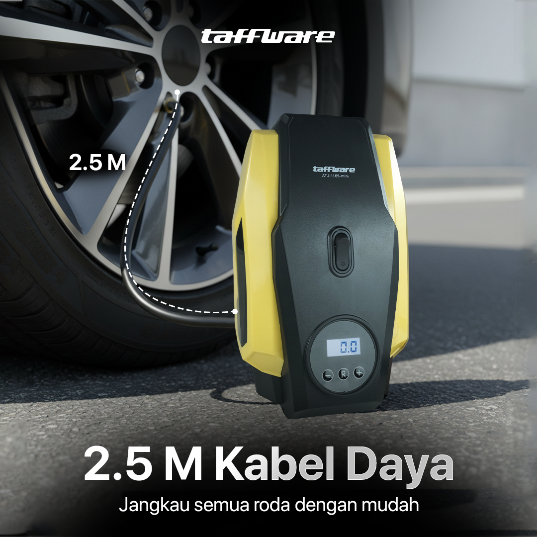 Taffware Pompa Ban Elektrik Portable Air Compressor DC 12V 50 PSI - ATJ-1166-mini Gambar produk Taffware Pompa Ban Elektrik Portable Air Compressor DC 12V 50 PSI - ATJ-1166-mini