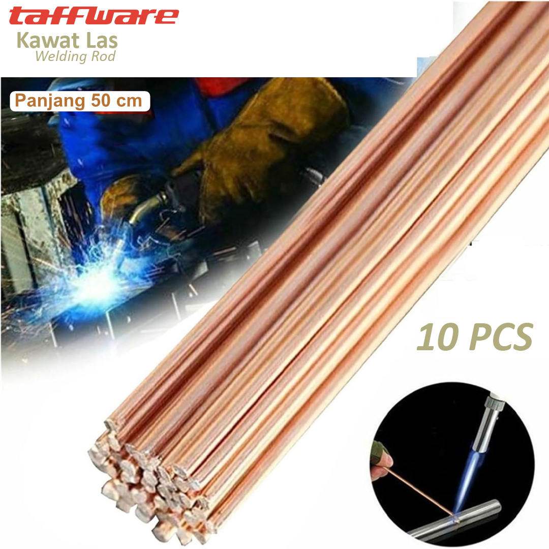Taffware Kawat Las Welding Rod BCuP93-A Flat 1.3x3.2mm 50cm 10 PCS - GN2612 Gambar produk Taffware Kawat Las Welding Rod BCuP93-A Flat 1.3x3.2mm 50cm 10 PCS - GN2612