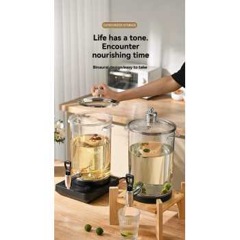 RUNBAISEN Dispenser Air Teh Panas Kaca Hot Drink Kettle Bucket 4L - RB-10