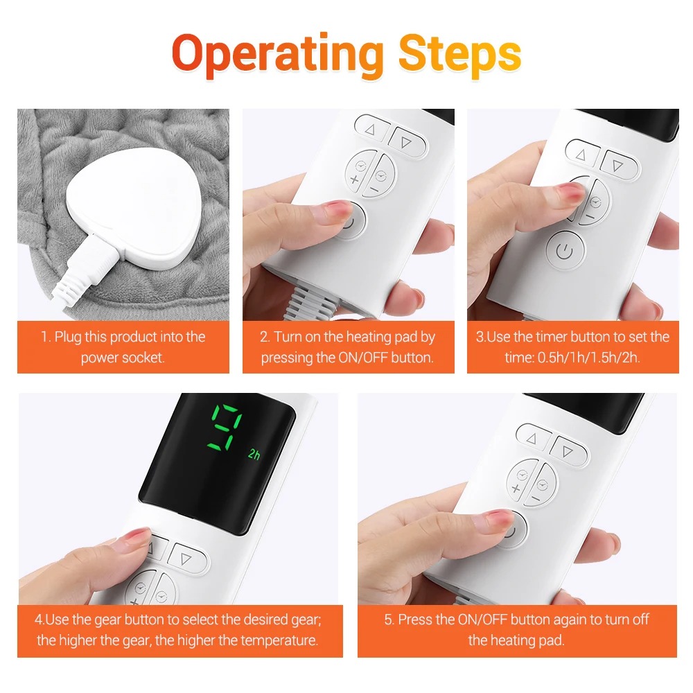 HailiCare Penghangat Pinggang Elektrik Back Heating Pad 9 Level - PTC1-X630 Gambar produk HailiCare Penghangat Pinggang Elektrik Back Heating Pad 9 Level - PTC1-X630