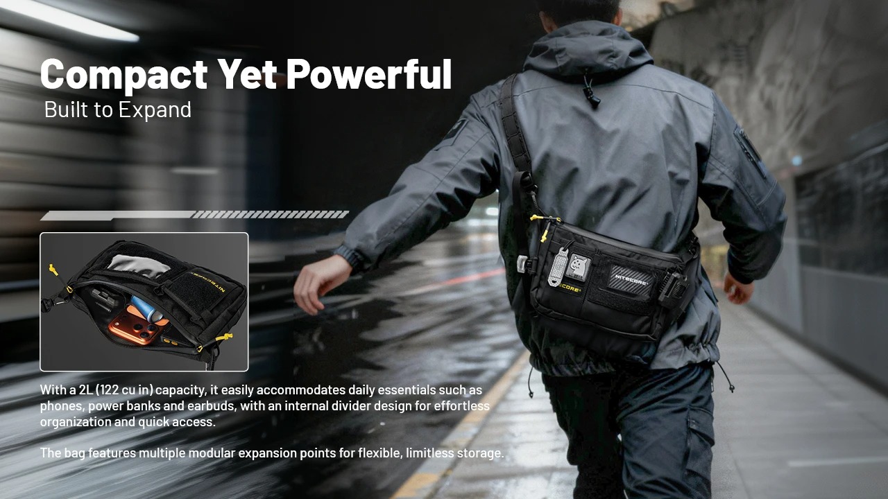 Gambar produk Nitecore Tas Sling Bag Modular Multifungsi Lightweight 500D Nylon - SLB08