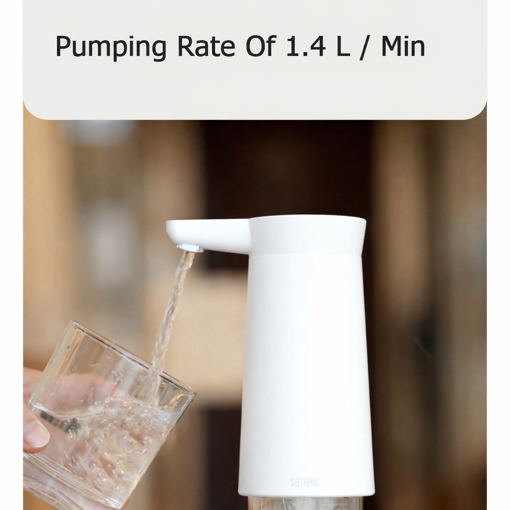 Sothing Dispenser Pompa Galon Air Automatic Pump Rechargeable 2000mAh - DSHJ-S-2004 Gambar produk Sothing Dispenser Pompa Galon Air Automatic Pump Rechargeable 2000mAh - DSHJ-S-2004