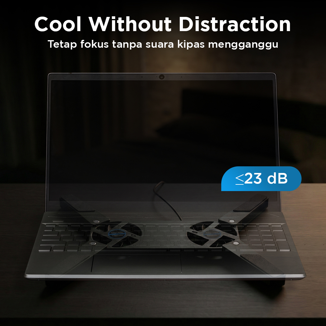 Kingcooler Cooling Pad Laptop Kipas Pendingin Lipat 2 Fan 14 Inch - 818 Gambar produk Kingcooler Cooling Pad Laptop Kipas Pendingin Lipat 2 Fan 14 Inch - 818
