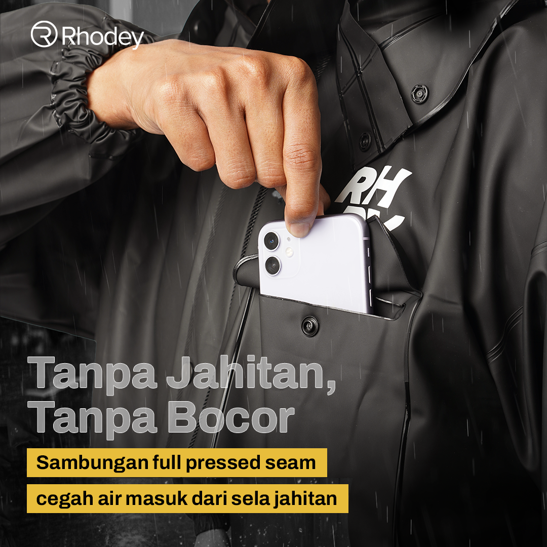 Rhodey Jas Hujan Setelan Motor Dewasa Visor PVC Waterproof Raincoat L - RD-120 Gambar produk Rhodey Jas Hujan Setelan Motor Dewasa Visor PVC Waterproof Raincoat L - RD-120
