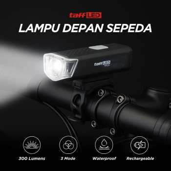 TaffLED Lampu Depan Sepeda LED USB Rechargeable 800mAh 300 Lumens - RPL25