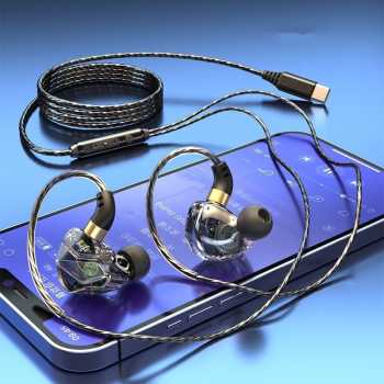 WKZ Earphone In-Ear Subwoofer Gaming Computer Sports Round Headband - S16