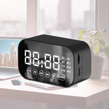 ZIKY Wireless Bluetooth Speaker Alarm Clock Mini TF/FM Radio 500mAh - G60