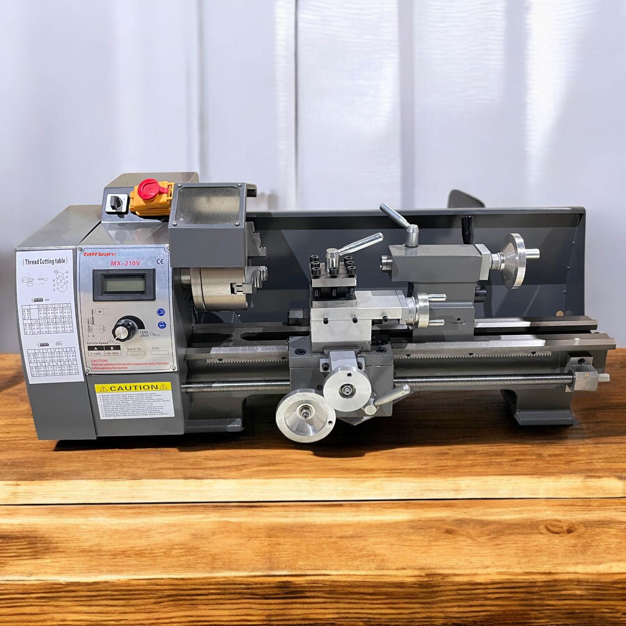 Taffware Mesin Bubut Mini Lathe Bench High-Power Brushless 1100W 400mm - MX-210V Gambar produk Taffware Mesin Bubut Mini Lathe Bench High-Power Brushless 1100W 400mm - MX-210V