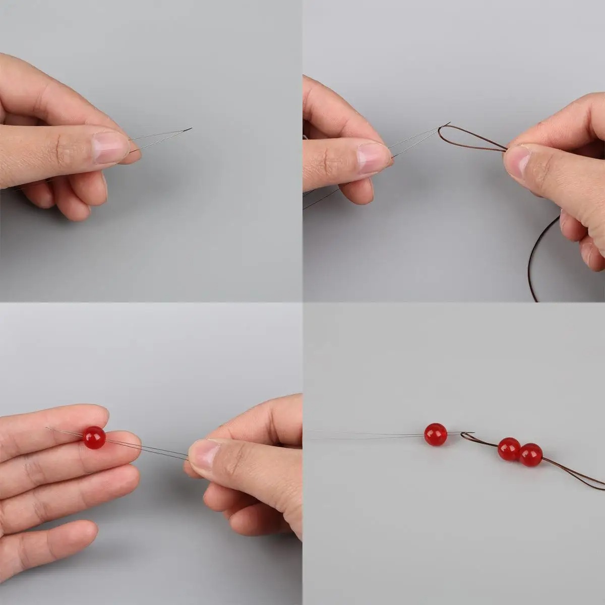 NOCICIU Jarum Manik-Manik Lentur DIY Gelang Steel 5 Size 10 PCS - MJ-100 Gambar produk NOCICIU Jarum Manik-Manik Lentur DIY Gelang Steel 5 Size 10 PCS - MJ-100