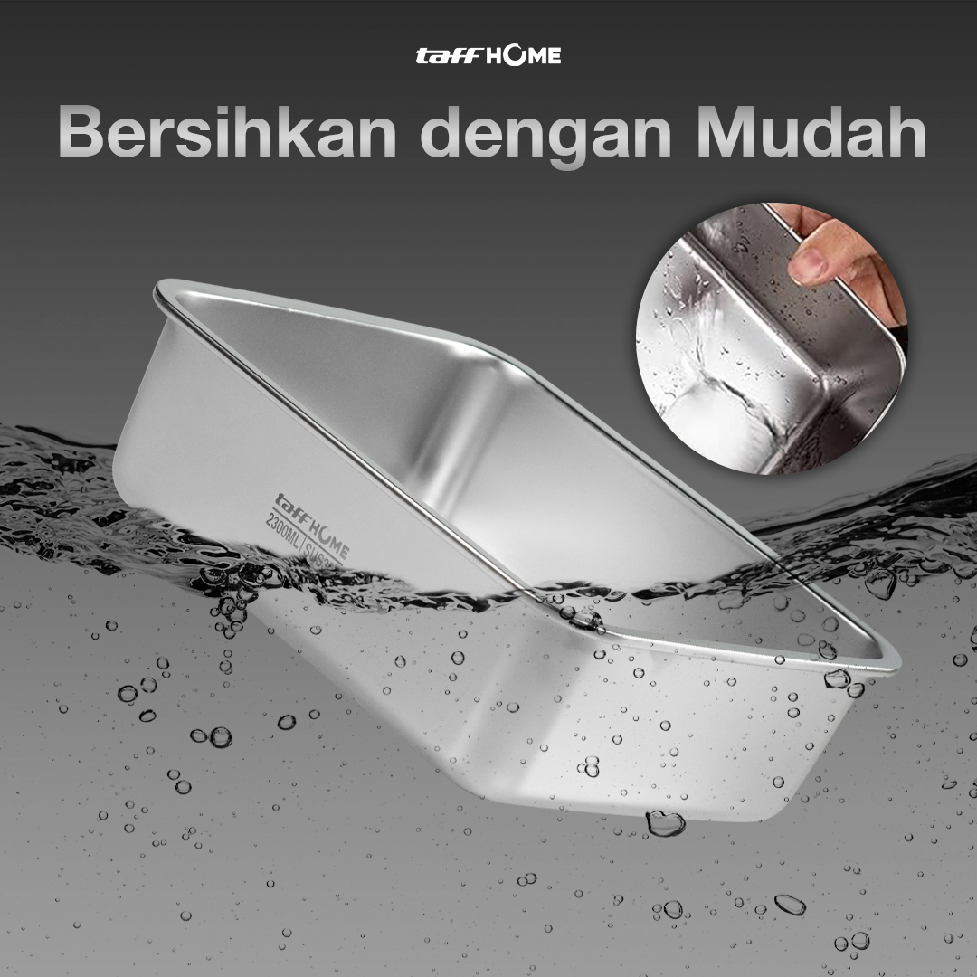 TaffHOME Kotak Makan Lunch Box Multifunction Stainless Steel 304 2300ml - AC-21 Gambar produk TaffHOME Kotak Makan Lunch Box Multifunction Stainless Steel 304 2300ml - AC-21