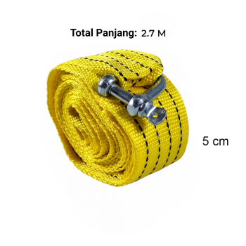 Gambar produk JEELY Tali Derek Mobil Emergency Tow Rope Metal Buckle U-Type 2.7M - JL30