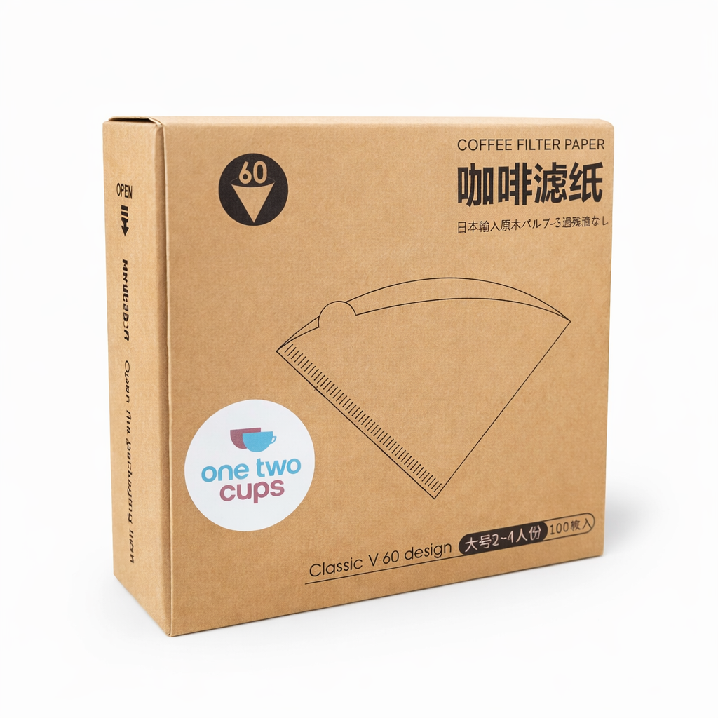 Gambar produk One Two Cups Kertas Saringan Kopi Filter Paper V60 2-4Cups 100 PCS - V02