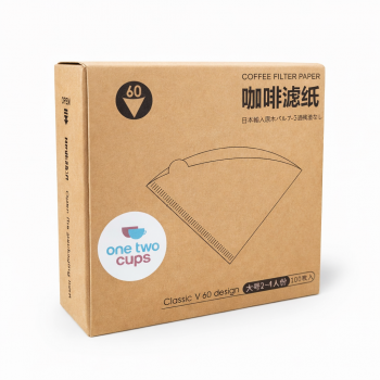 Gambar produk One Two Cups Kertas Saringan Kopi Filter Paper V60 2-4Cups 100 PCS - V02
