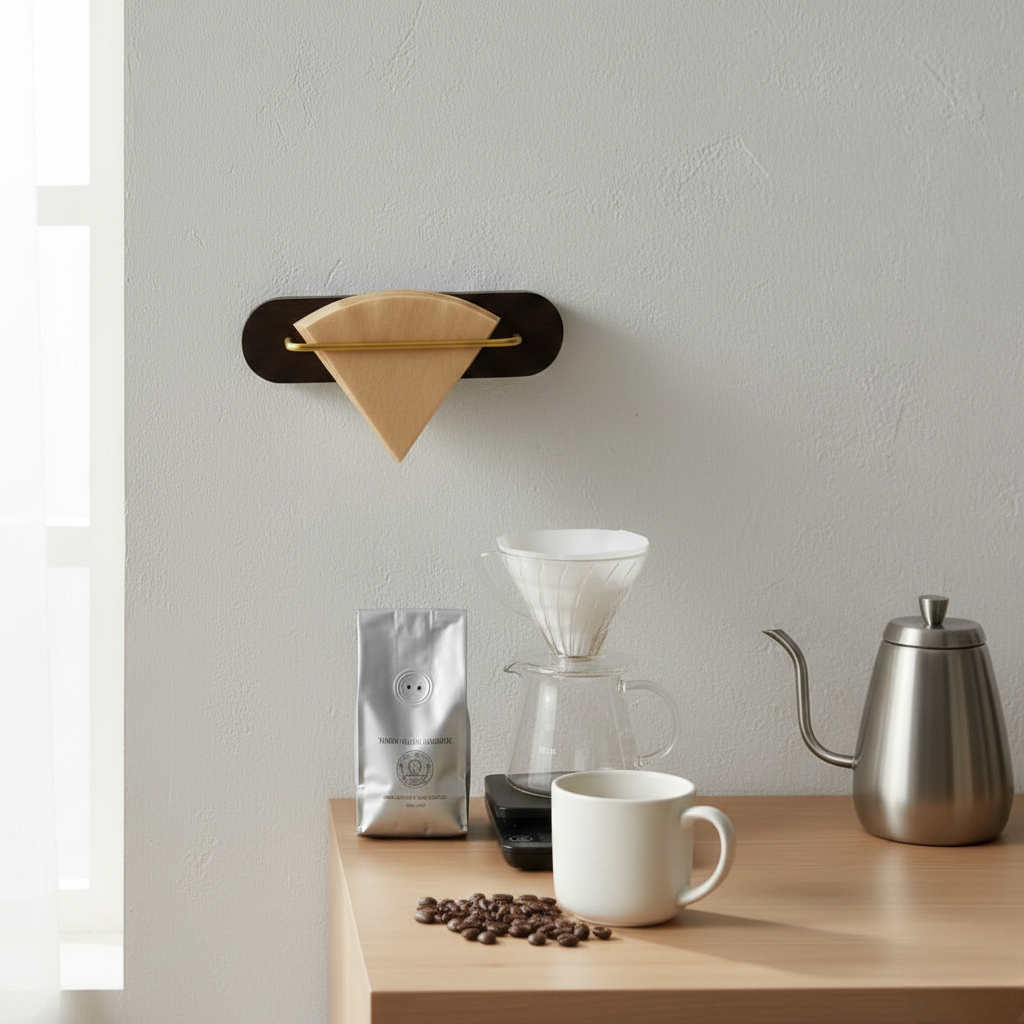 Gambar produk One Two Cups Tempat Filter Kertas Kopi Tray Wall Mounted Coffee Paper - ZJ0011