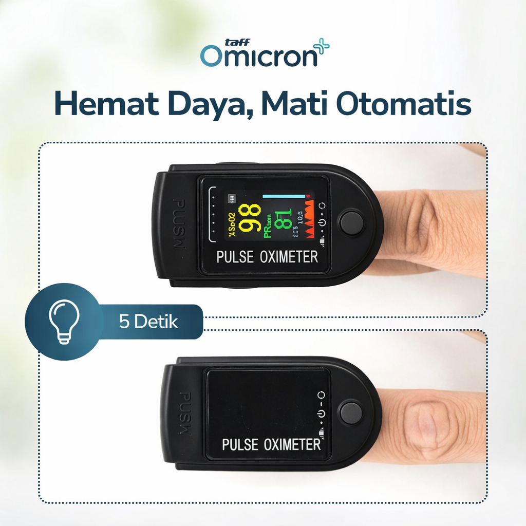 TaffOmicron Fingertip Pulse Oximeter Ukur Saturasi O2 Darah Gen 2 TFT - LK86 Gambar produk TaffOmicron Fingertip Pulse Oximeter Ukur Saturasi O2 Darah Gen 2 TFT - LK86