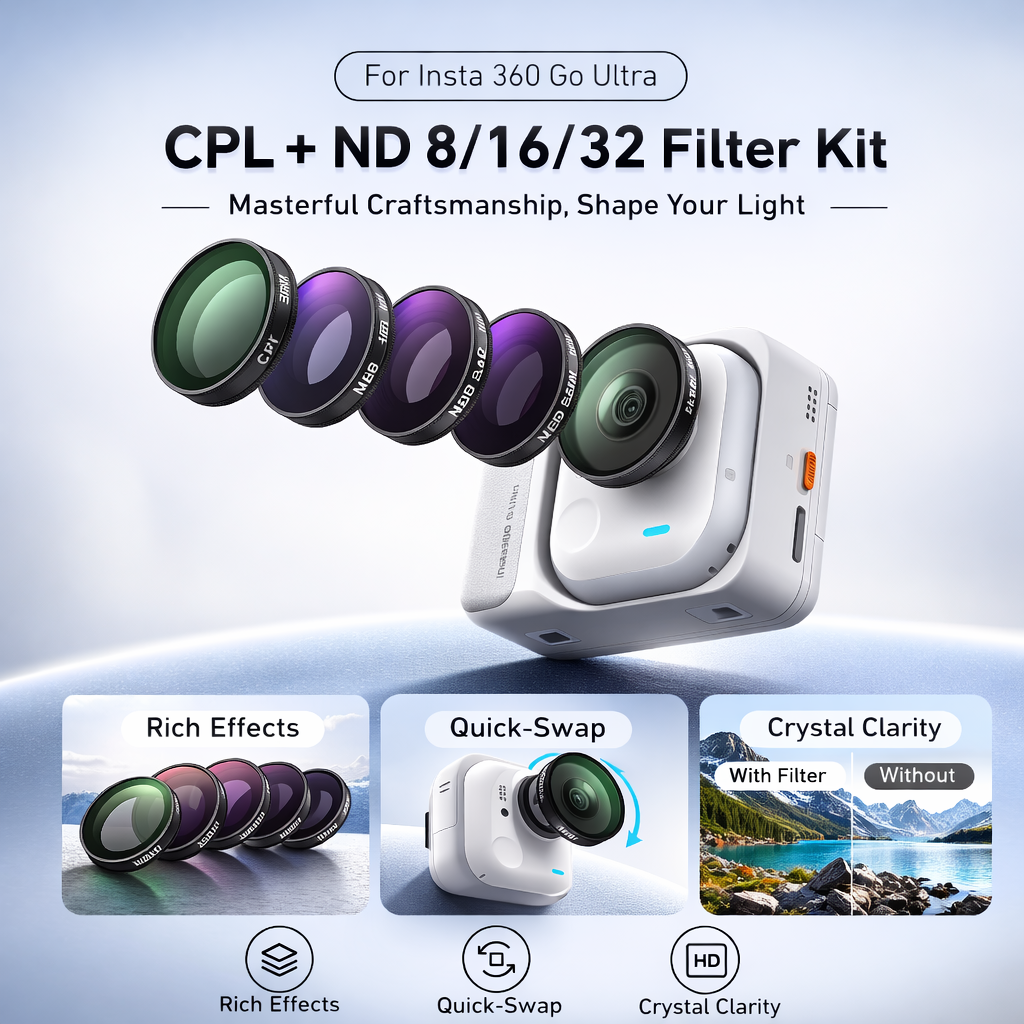 Gambar produk TELESIN Camera Lens Filter DJI Osmo Action CPL ND8 ND16 ND32 Insta360 - S5-FLT-42