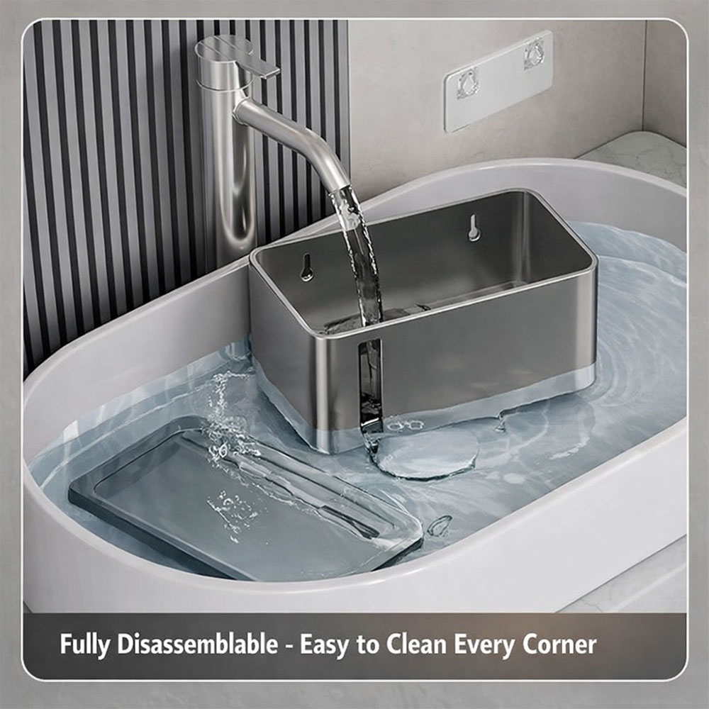 ATORSE Kotak Tisu Kamar Mandi Aluminium Waterproof Hole Free - Y-24 Gambar produk ATORSE Kotak Tisu Kamar Mandi Aluminium Waterproof Hole Free - Y-24