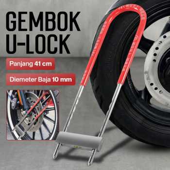 LIANG SHAN HAO HAN Gembok U-Lock Velg Ban Motor Anti Maling 41cm - S659