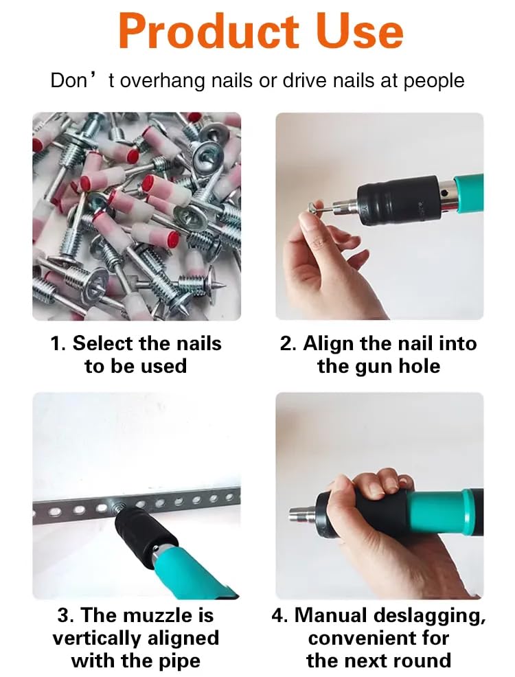 Yueqing Paku Tembak Drat Berulir Ramset Screw Threaded Nail with Nut 37mm - YQ-300 Gambar produk Yueqing Paku Tembak Drat Berulir Ramset Screw Threaded Nail with Nut 37mm - YQ-300