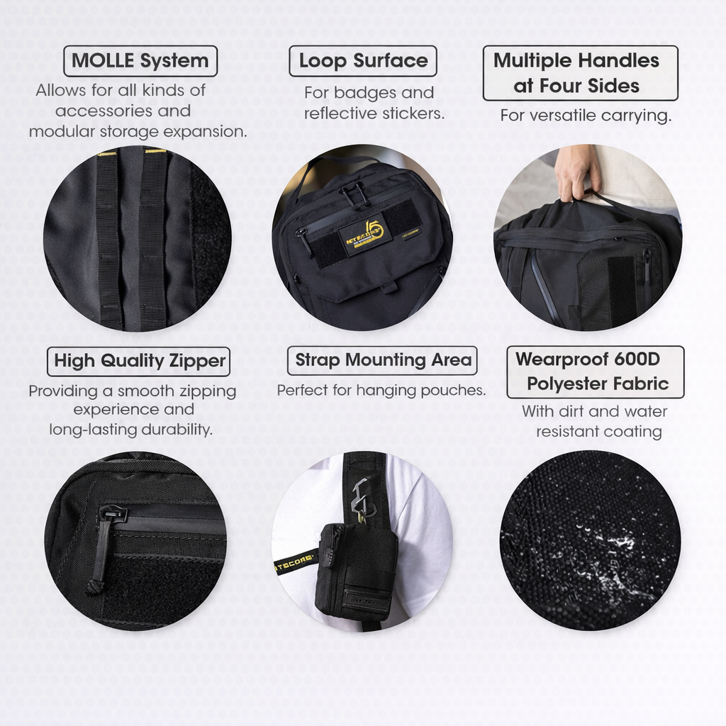 NITECORE Tas Ransel Laptop 15.6 Inch 600D Polyester MOLLE Sistem 23L - BP23 Gambar produk NITECORE Tas Ransel Laptop 15.6 Inch 600D Polyester MOLLE Sistem 23L - BP23