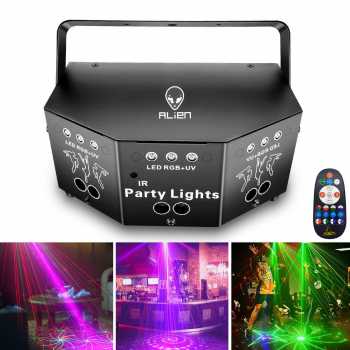 Gambar produk ALien Lampu Proyektor Disco 15 Eyes 11 Channel DMX512 240V 15W - AL20E