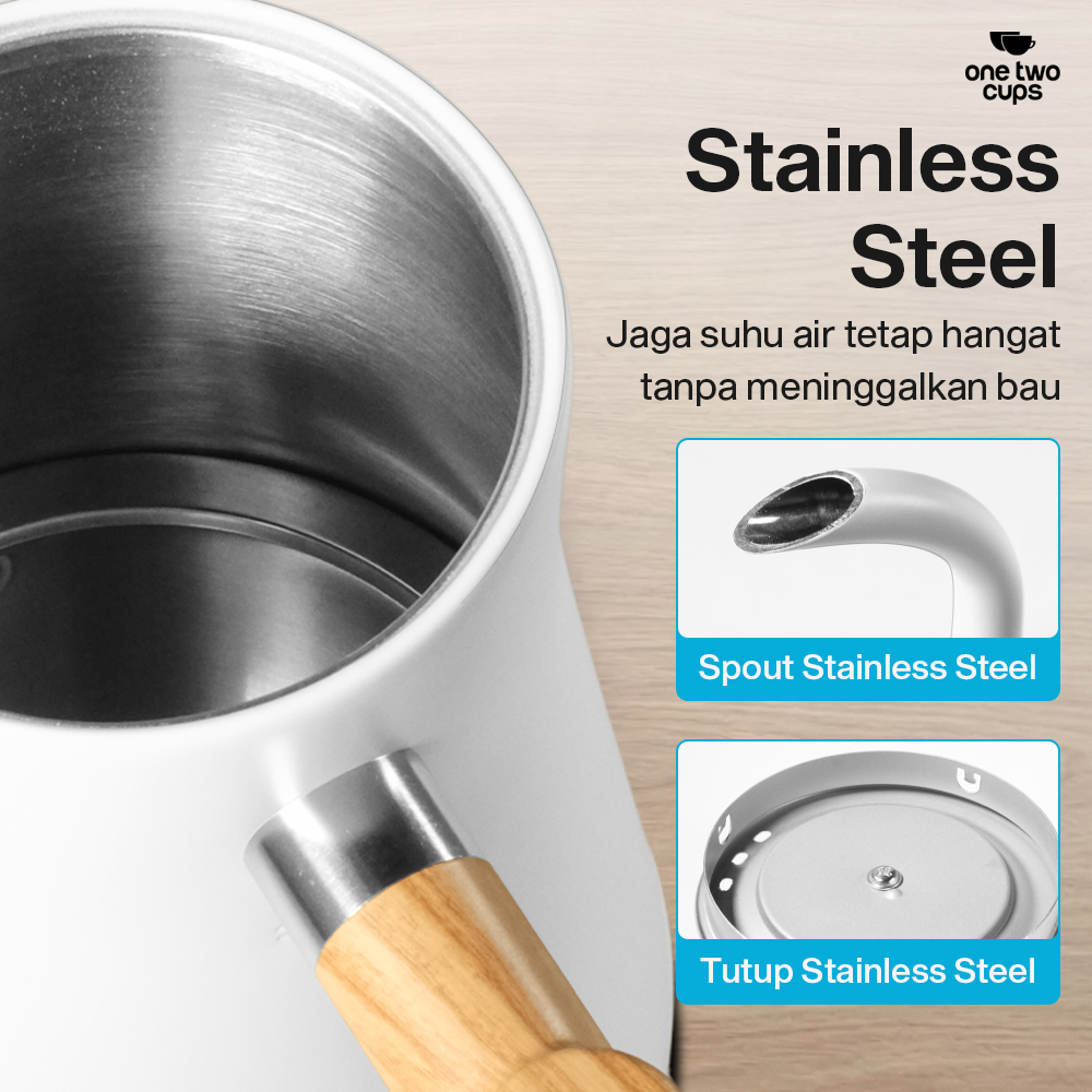 One Two Cups Teko Listrik Kopi Pemanas Air Leher Angsa 1200W 900ml - KT90 Pro Gambar produk One Two Cups Teko Listrik Kopi Pemanas Air Leher Angsa 1200W 900ml - KT90 Pro