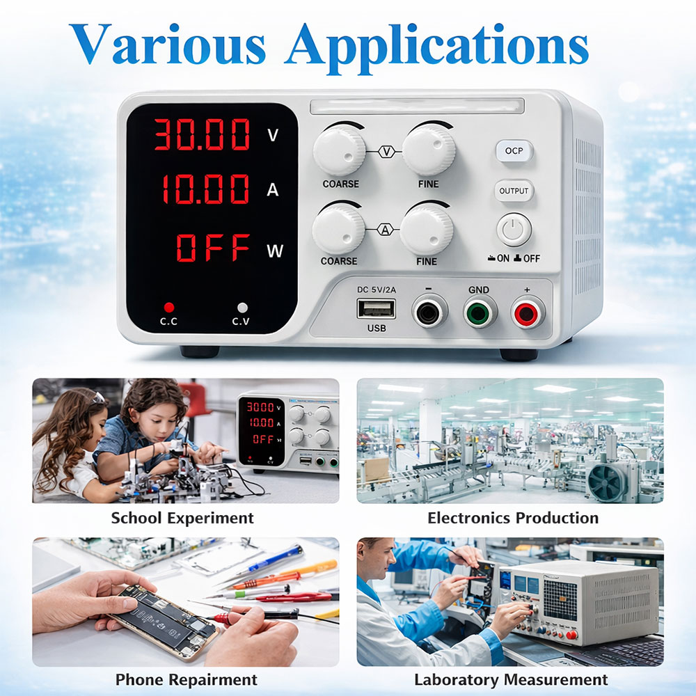 LONG WEI Power Supply Adjustable DC Ammeter Stabilized 120V 3A 360W - PDS-1203M Gambar produk LONG WEI Power Supply Adjustable DC Ammeter Stabilized 120V 3A 360W - PDS-1203M