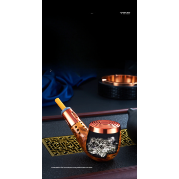 Gambar produk HASBY Pipa Asbak Rokok Portable Filter Anti Debu 3in1 Korek Elektrik - 808