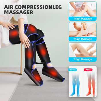 TaffOmicron Alat Pijat Kaki Full Leg Massager Heat Compression Therapy - LG03