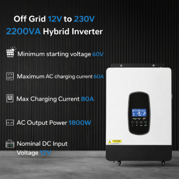 Gambar produk Y&H Solar Inverter Controller Off-Grid MPPT DC 12V to AC 230V 1.8KW - SP-2200