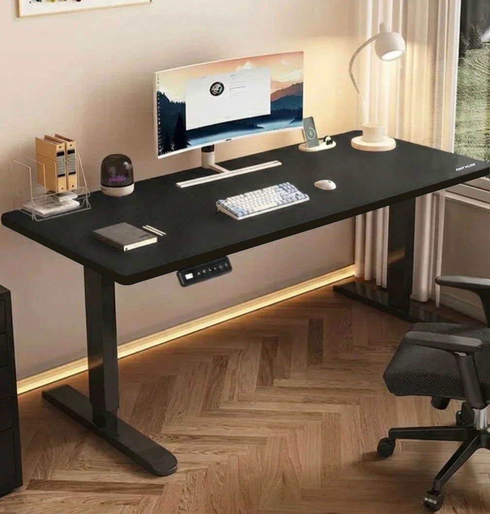 TaffHOME Meja Kerja Gaming Elektrik Adjustable Lifting Desk 120x60cm - FH-5 Gambar produk TaffHOME Meja Kerja Gaming Elektrik Adjustable Lifting Desk 120x60cm - FH-5