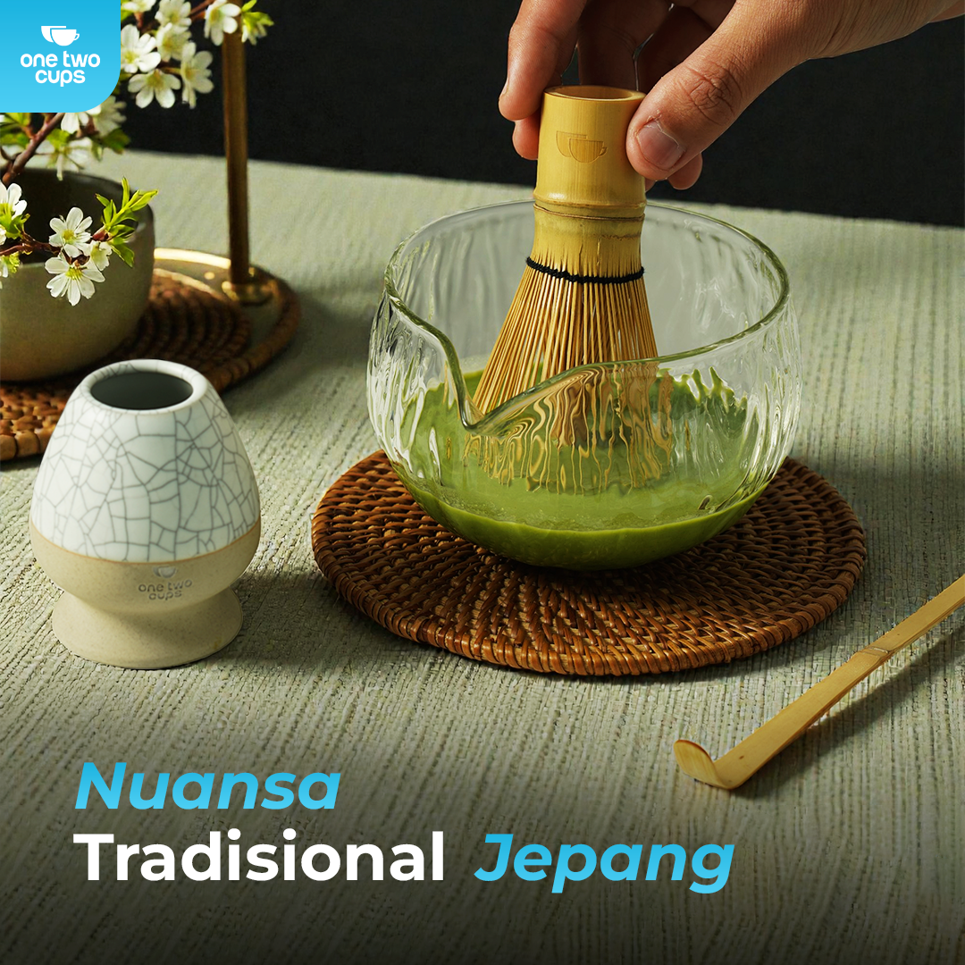 One Two Cups Matcha Set Chawan Chasen Stand Chashaku 470ml 4 PCS - S32 Gambar produk One Two Cups Matcha Set Chawan Chasen Stand Chashaku 470ml 4 PCS - S32