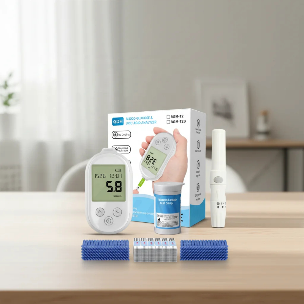 TaffOmicron Alat Cek Gula Darah Glucometer Kit 50 Test Strips - BGM-T2 Gambar produk TaffOmicron Alat Cek Gula Darah Glucometer Kit 50 Test Strips - BGM-T2