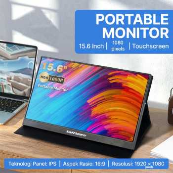 Taffware Portable Monitor Touchscreen 15.6 Inch IPS FHD 60Hz Type C - 1570MTS
