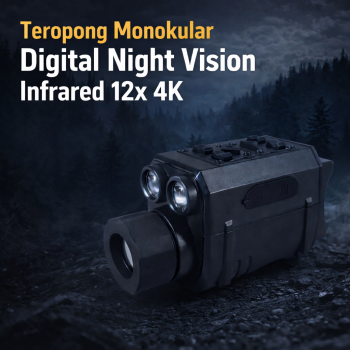 GeowFiiTech Teropong Monokular Digital Night Vision Infrared 12x 4K - D911