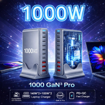 Gambar produk STONEGO Charger Station Fast Charging 10 Port USB Type C GaN3 1000W - YMX-1000W