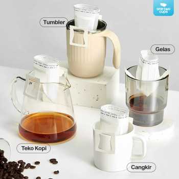Gambar produk One Two Cups Kertas Penyaring Kopi Coffee Drip Bag Paper Filter 50PCS - T111