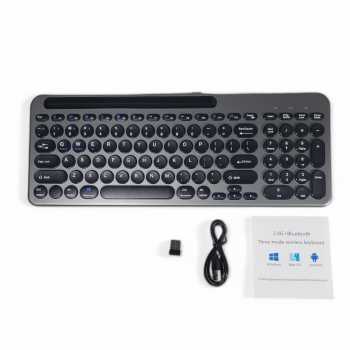 Gambar produk JOMAA Keyboard Dual Wireless Bluetooth 2.4G with Phone Stand Type C - MLD-570