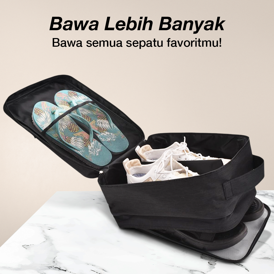 Ishiline Tas Sepatu Olahraga Organizer Waterproof Travel Shoes Bag Size L - S-041 Gambar produk Ishiline Tas Sepatu Olahraga Organizer Waterproof Travel Shoes Bag Size L - S-041