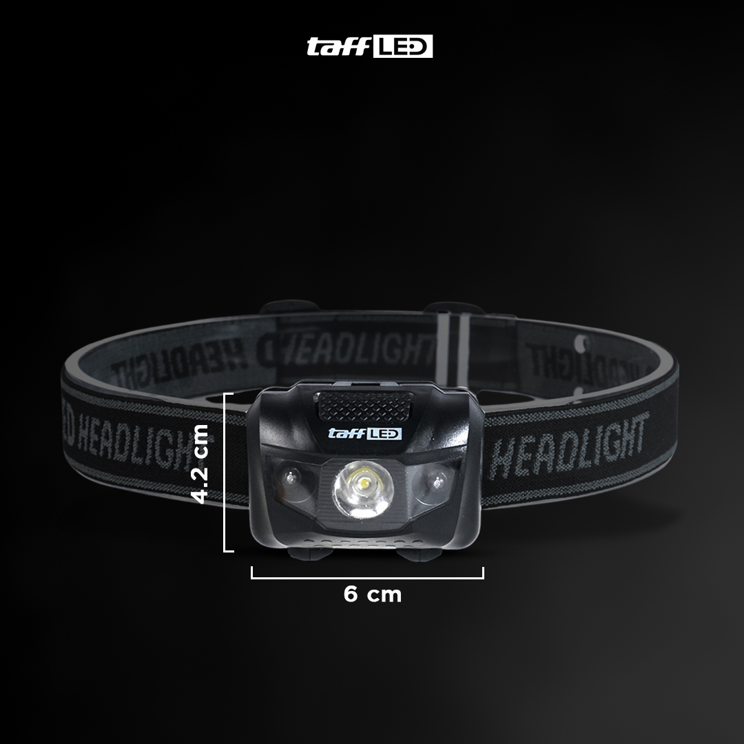 TaffLED Headlamp LED Outdoor Multifunction 3W Triple LED IPX6 - HE15 Gambar produk TaffLED Headlamp LED Outdoor Multifunction 3W Triple LED IPX6 - HE15