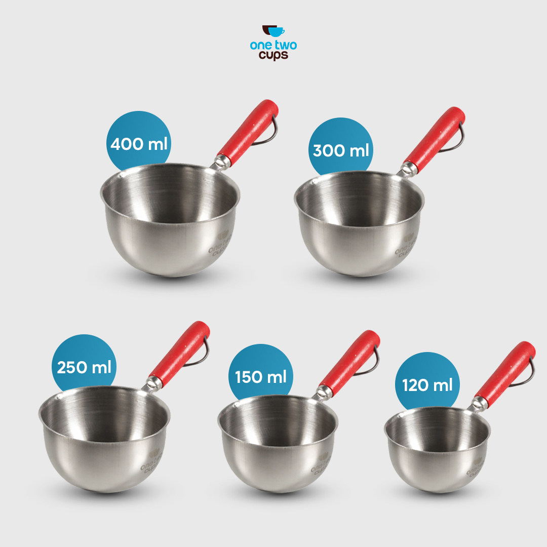 One Two Cups Panci Susu Mini Pan Stainless Steel 410 Dual Drainage 120ml - HK1 Gambar produk One Two Cups Panci Susu Mini Pan Stainless Steel 410 Dual Drainage 120ml - HK1