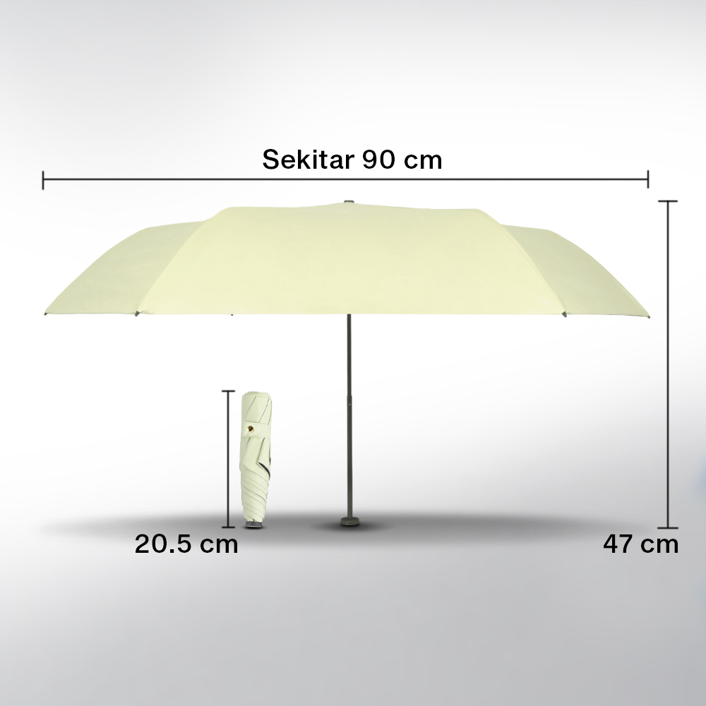 FRRUIWEN Payung Lipat Buka Tutup Manual Full Blackout UV 6 Bone - F-6 Gambar produk FRRUIWEN Payung Lipat Buka Tutup Manual Full Blackout UV 6 Bone - F-6