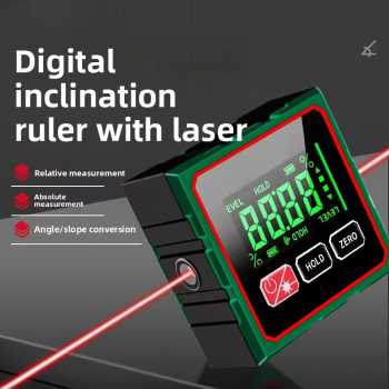 Shunmaii Inclinometer Digital Alat Ukur Kemiringan Magnetik with Laser - JC100