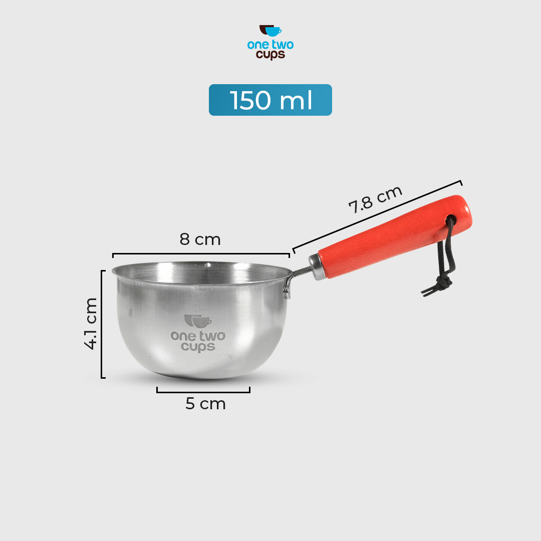 One Two Cups Panci Susu Mini Pan Stainless Steel 410 Dual Drainage 150ml - HK1 Gambar produk One Two Cups Panci Susu Mini Pan Stainless Steel 410 Dual Drainage 150ml - HK1
