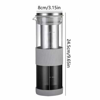 Gambar produk ODTY Teko Kaca Cold Brew Coffee Maker Filter Stainless Steel 800ml - OD-15
