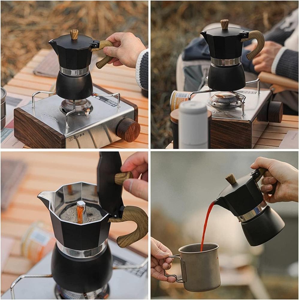 One Two Cups Moka Pot Espresso Coffee Maker Stovetop 3 Cup 150ml - PL-315 Gambar produk One Two Cups Moka Pot Espresso Coffee Maker Stovetop 3 Cup 150ml - PL-315