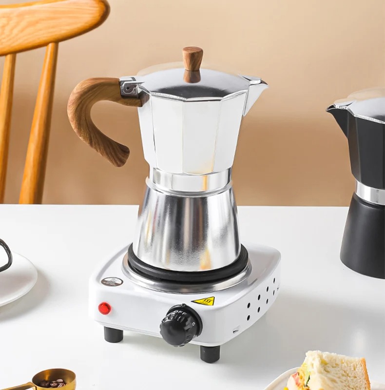 One Two Cups Moka Pot Espresso Coffee Maker Stovetop 6 Cup 300ml - PL-315 Gambar produk One Two Cups Moka Pot Espresso Coffee Maker Stovetop 6 Cup 300ml - PL-315