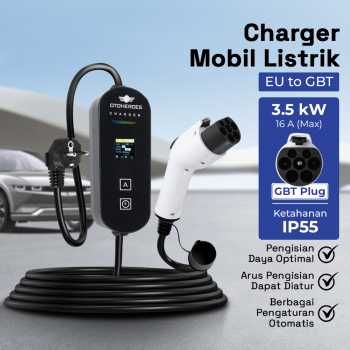 OTOHEROES Charger Mobil Listrik EV 1-Phase 16A 3.5kW EU to GBT - MD5M