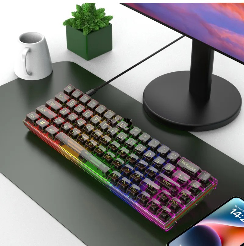 ZYOLANG Keyboard Gaming Wired Mechanical Blue Switches 68 Keys - K60 Gambar produk ZYOLANG Keyboard Gaming Wired Mechanical Blue Switches 68 Keys - K60
