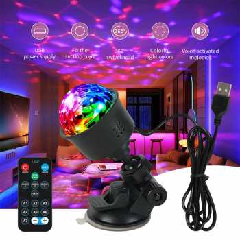 POFET Lampu Proyektor Disko LED Light Voice Control Car Suction Cup - PT8500